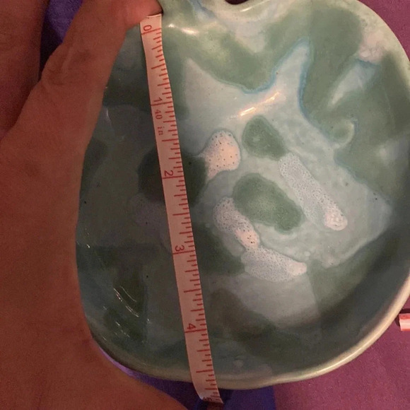 DRYDEN Ovenware Large APPLE Baking Dish Ozark Frontier Blue & Green Dish Vintage - Picture 7 of 7